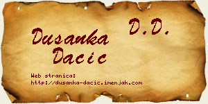 Dušanka Dačić vizit kartica